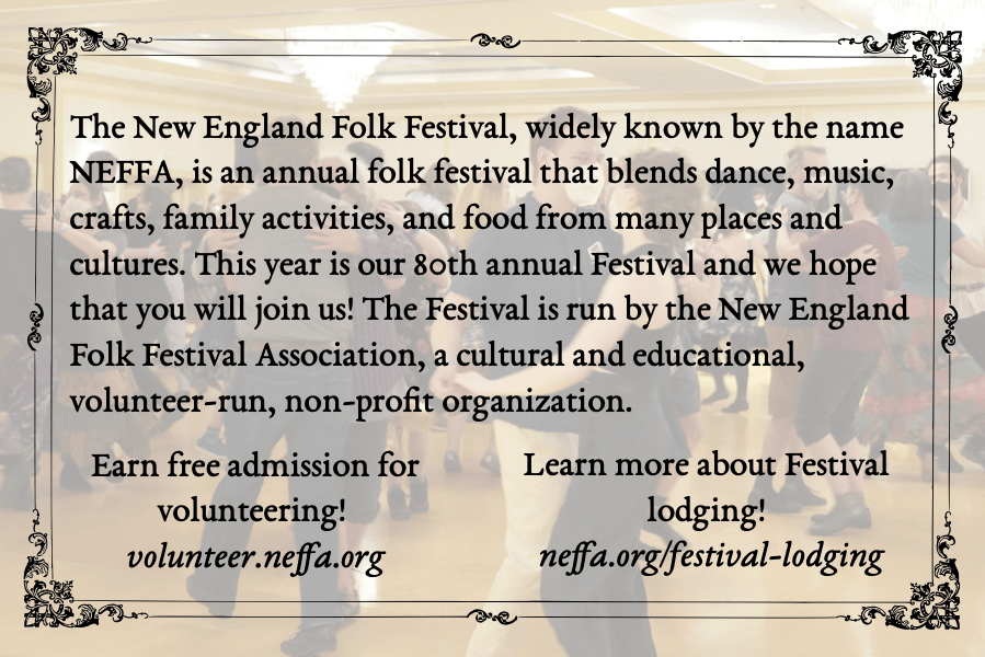 NEFFA Festival Flyer New England Folk Festival Association